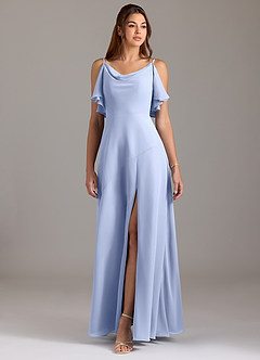 Azazie Darcia Brautjungfernkleider A-Linie Seitliche Cut-Outs Chiffon Kleid Eis image3
