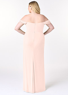 Azazie Tessa Bridesmaid Dresses Blushing Pink Sheath Sweetheart Off-The-Shoulder Mesh Convertible Dress image9