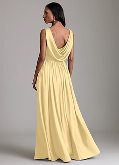 Azazie Novi Bridesmaid Dresses Butter A-Line with Pockets Stretch Satin Dress image2