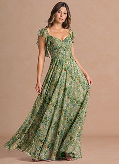 Leilani Green Floral Maxi Dress image3