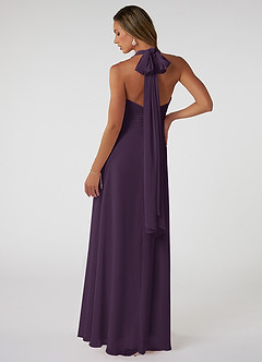 Azazie Fifi Bridesmaid Dresses Plum A-Line Strapless Chiffon Convertible Dress image3