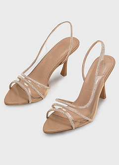 front Crystal Clear PVC Stiletto Heel Sandals