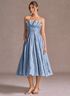Beatrice Powder Blue Midi Dress image4