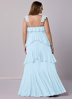 Barbie ♥ Azazie Bridesmaid Dresses Sky Blue A-Line Sweetheart Neckline Chiffon Dress image7