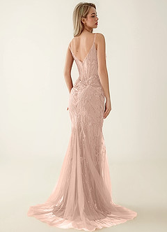 Lennonsen Pink Beading Sequin Embroidery Tulle Prom Dress image2