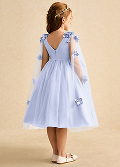 Azazie Staria Flower Girl Dresses Lavender Ball-Gown Ruched Tulle Dress image9
