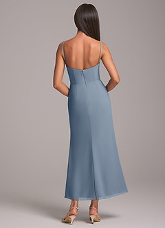 Azazie Saige Bridesmaid Dresses Twilight Sheath Off the Shoulder Chiffon Convertible Dress image8