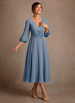 Azazie Ana Kleider für die Brautmutter A-Linie Spitze Chiffon Kleid Zwielichtviolett image2
