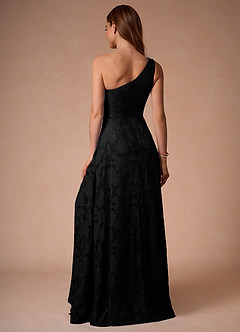 Hermosa Black One Shoulder Maxi Dress image2