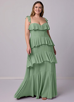 Barbie ♥ Azazie Bridesmaid Dresses Matcha A-Line Sweetheart Neckline Chiffon Dress image6