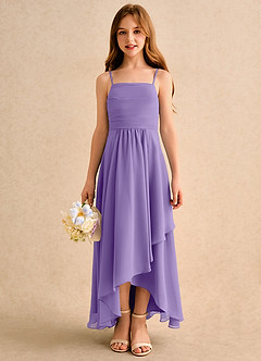 Azazie Twilight Dance Girls Formal Flower Girl Dresses Tahiti A-Line Pleated Chiffon Dress image3