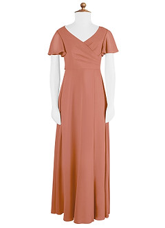 Azazie Induh Junior MAI TAI A-Line Ruched Chiffon Dress image6