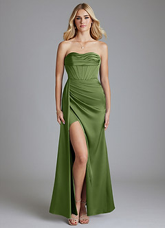 Azazie Amyra Bridesmaid Dresses Juniper Mermaid Off the Shoulder Stretch Satin Convertible Dress image1