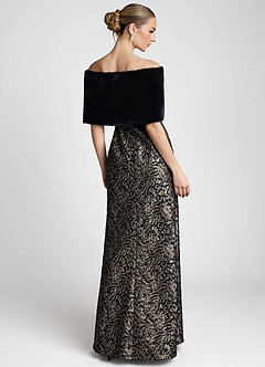 front Ethereal Faux Fur Wrap