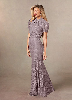Azazie Carleannia Mother of the Bride Dresses Dusk Mermaid Lace Chiffon Dress image2