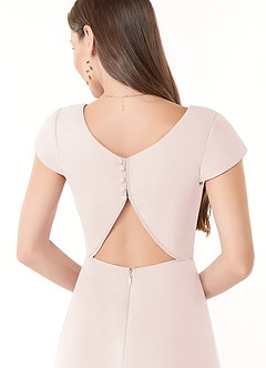 Azazie Hainsly Bridesmaid Dresses Rose Petal A-Line Sweetheart Neckline Chiffon Dress image6