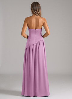 Azazie Adeline Bridesmaid Dresses Wisteria A-Line Strapless Stretch Satin Convertible Dress image5