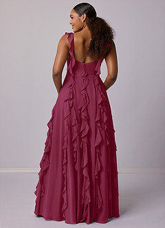 Barbie ♥ Azazie Bridesmaid Dresses Mulberry A-Line with Pockets Chiffon Dress image11