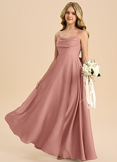 Azazie Bear Junior Rosette A-Line Sweetheart Neckline Stretch Satin Dress image5