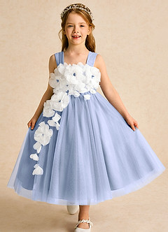 Azazie Dovey Robe Demoiselle D'honneur Fillette Robe Princesse en Tulle Arc Eis image1
