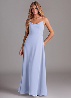 Azazie Daenerys Bridesmaid Dresses Lavender A-Line Cowl Chiffon Dress image1