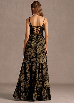 Fayra Oro Negro Vestido largo image2