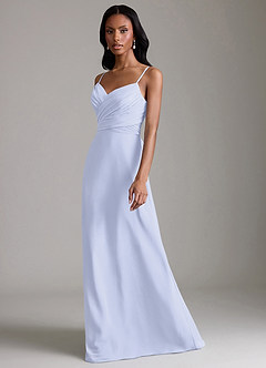 Azazie Kali Brudtärnklänningar Klä av A-Linje i Chiffong Plisserad Lavendel image6