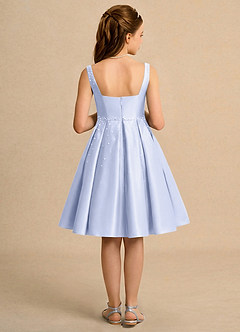 Azazie Jello Flower Girl Dresses Lavender Ball-Gown Pleated Matte Satin Dress image2