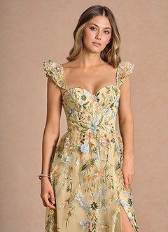 Denisse Lemon Multi Midi Dress image7