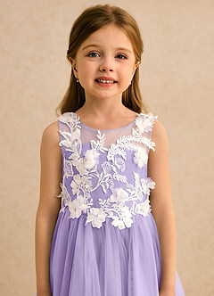 Azazie Mixie Flower Girl Klänningar Klä Balklänning i Spets image7