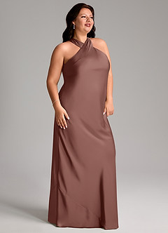 Azazie Doretta Kleider zum Anprobieren zu Hause Meerjungfrau-Linie Plissee Stretch-Satin Kleid Schwarz image8