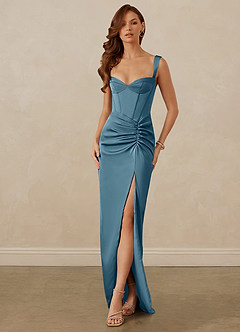 Christian Siriano Bridal for Azazie 1017 Bridesmaid Dresses Bermuda Sheath Sweetheart Neckline Stretch Satin Dress image1