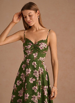 Robe Longue Vert Floral Amorelle image3