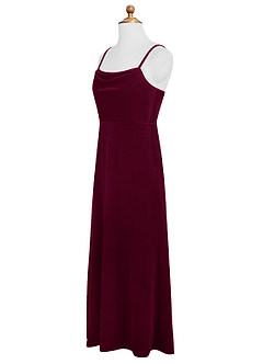Azazie Solange Junior Cabernet A-Line Velvet Dress image9