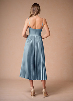 Midi jurk Léna Poederblauw image2