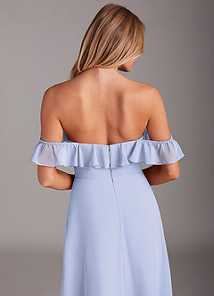 Azazie Lyra Bridesmaid Dresses Lavender A-Line Chiffon Convertible Dress image8
