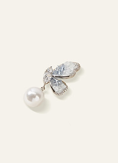 front Pendientes colgantes con alas de mariposa Something Blue