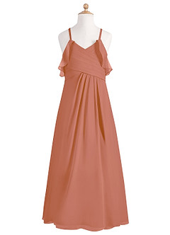 Azazie Dakota Junior Abito A-Line in Chiffon a Spalla Scoperta Più Tagliato image9