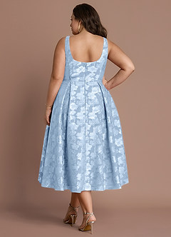 Briac Powder Blue A-line Midi Dress image10