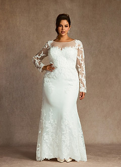 Azazie Nylah Final Sale Diamond White A-Line Sequins Tulle Dress image9