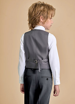 front Oliver Charcoal Boys Vest