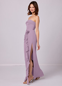 Barbie ♥ Azazie Bridesmaid Dresses Wisteria Sheath Strapless Chiffon Convertible Dress image2