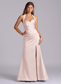 Azazie Destiny Suknie dla druhen Syrena Dekolt w kształcie serca Satyna elastyczna Do ziemi Sukienka image6