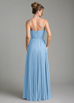 Azazie Teagan Bridesmaid Dresses Powder Blue A-Line Sweetheart Neckline Chiffon Dress image2