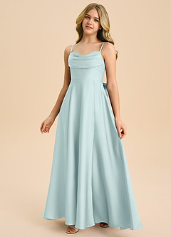 Azazie Bear Junior Mist A-Line Sweetheart Neckline Stretch Satin Dress image4