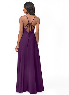 Azazie Everleigh Bridesmaid Dresses Grape A-Line Sweetheart Pleated Chiffon Dress image2