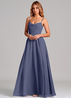 Azazie Elle Bridesmaid Dresses Stormy A-Line Pleated Chiffon Dress image4