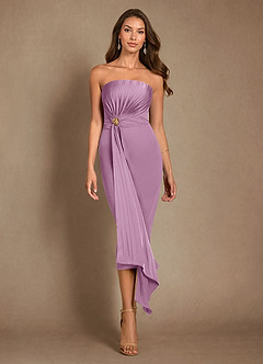 Azazie Dinanta Mother of the Bride Dresses Wisteria Column Pleated Chiffon Dress image2