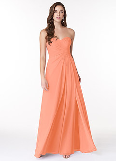 Azazie Arabella Allure Abiti da Damigella Abito Convertibile A-Line in Chiffon Scollo a Cuore Tramonto image4