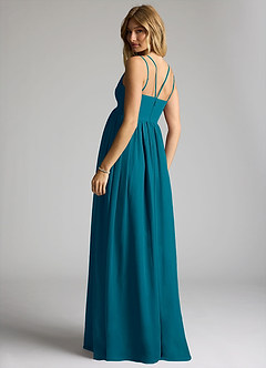 Azazie Emree Abiti da damigella d'onore premaman Abito A-Line Chiffon Floor-Length image5